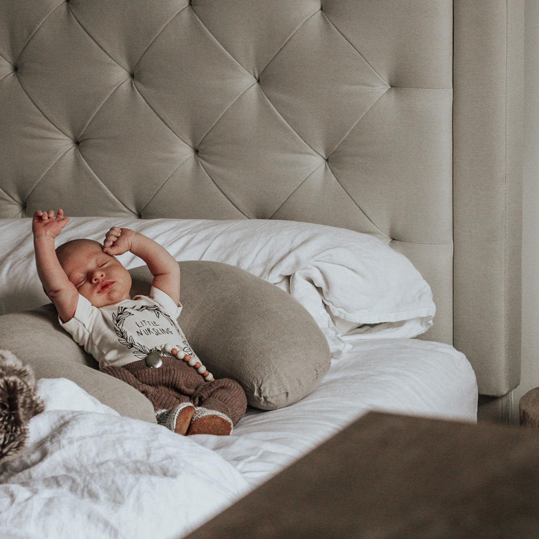 Linen Nursing Pillow Cover