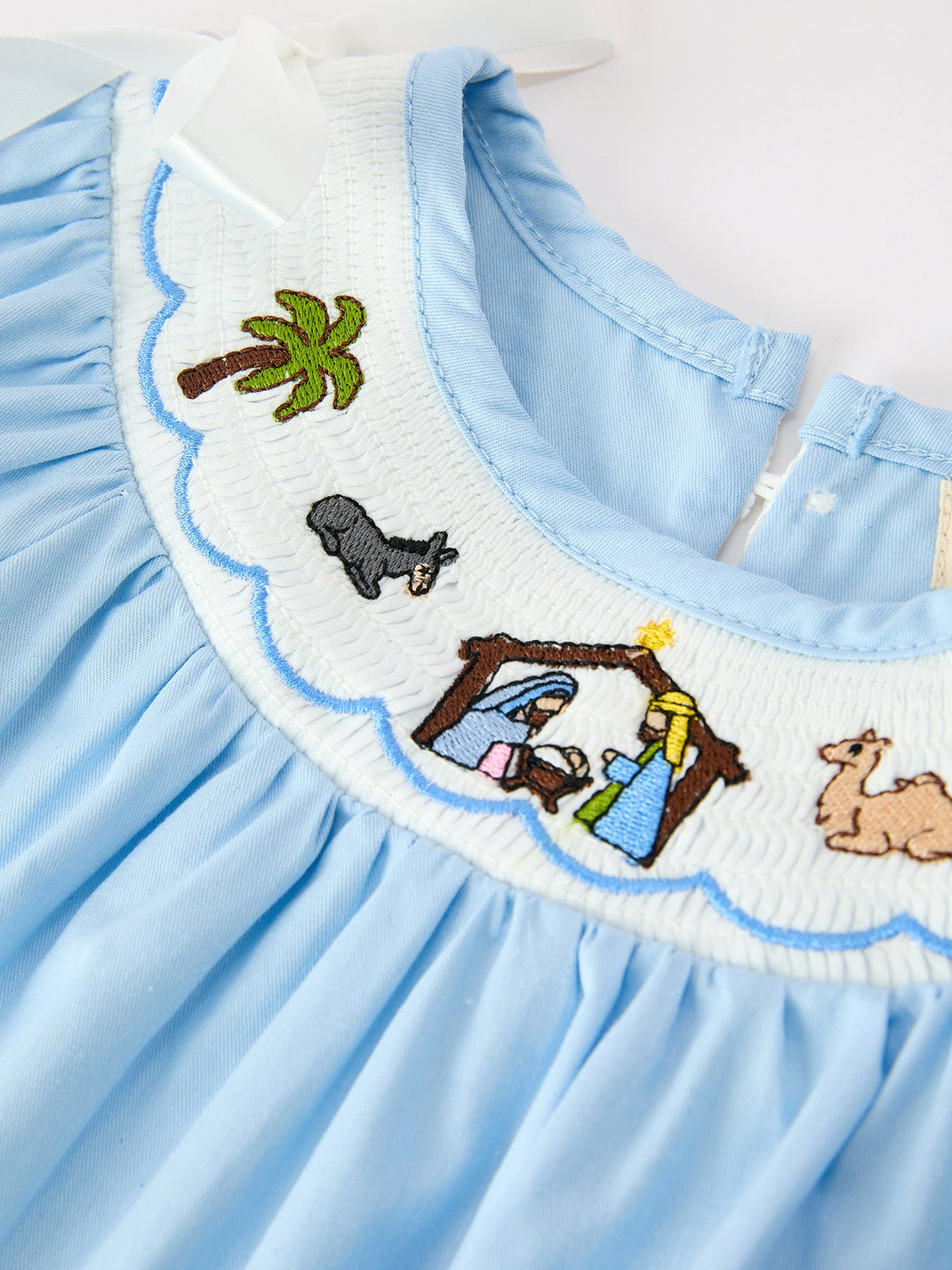 Nativity Smocked Christmas Bubble