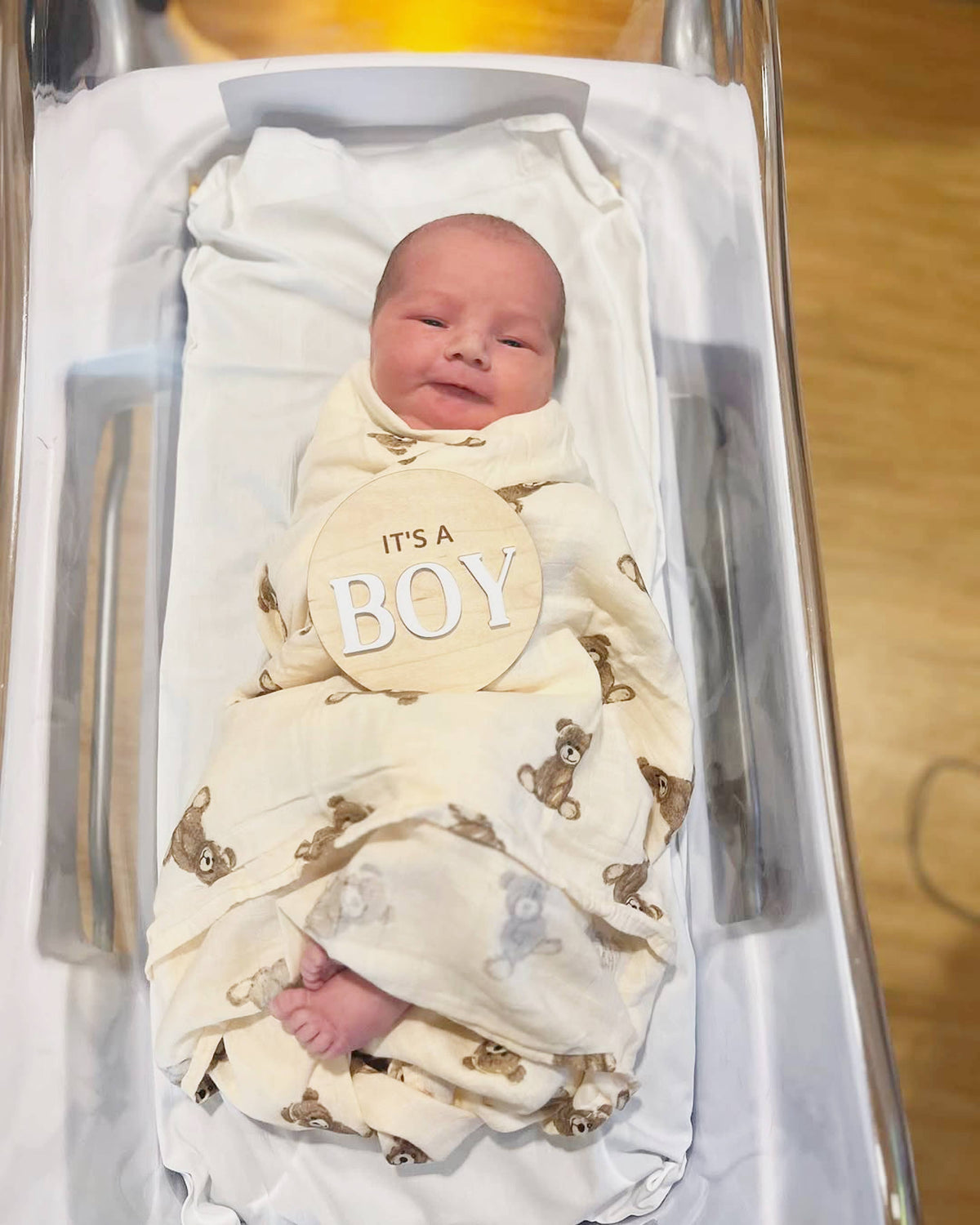 Teddy Bear Bamboo Muslin Swaddle