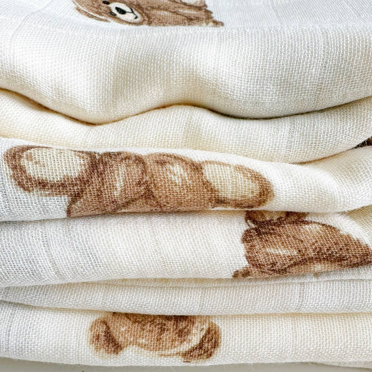 Teddy Bear Bamboo Muslin Swaddle