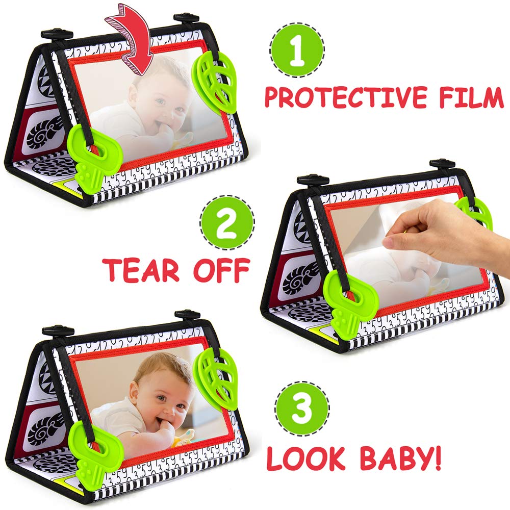 Tummy Time Mirror with Teethers