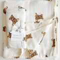 Teddy Bear Bamboo Muslin Swaddle