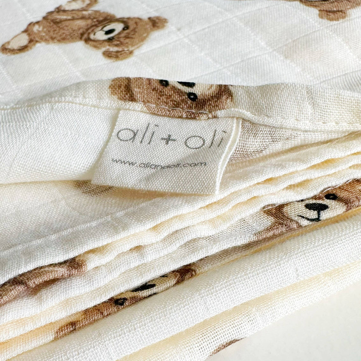 Teddy Bear Bamboo Muslin Swaddle