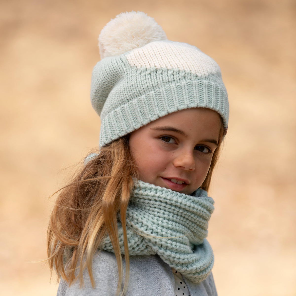 Heart Knit Hat & Animal Mittens Set | Ages 1–6