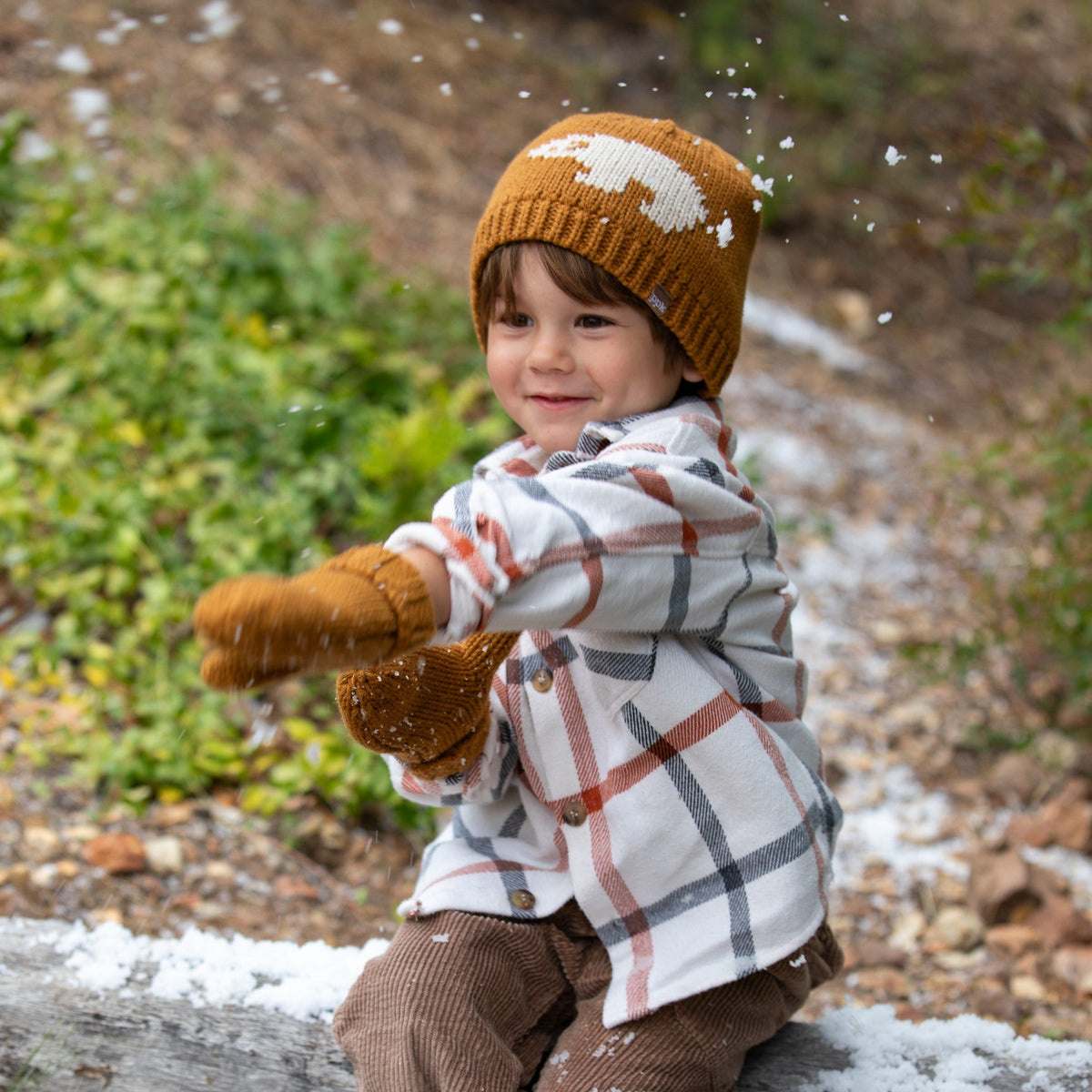 Fleece-Lined Knit Hat & Mittens Set | Ages 4–6