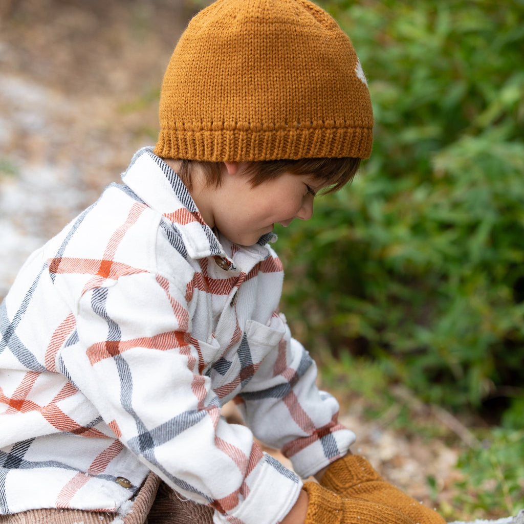 Fleece-Lined Knit Hat & Mittens Set | Ages 4–6