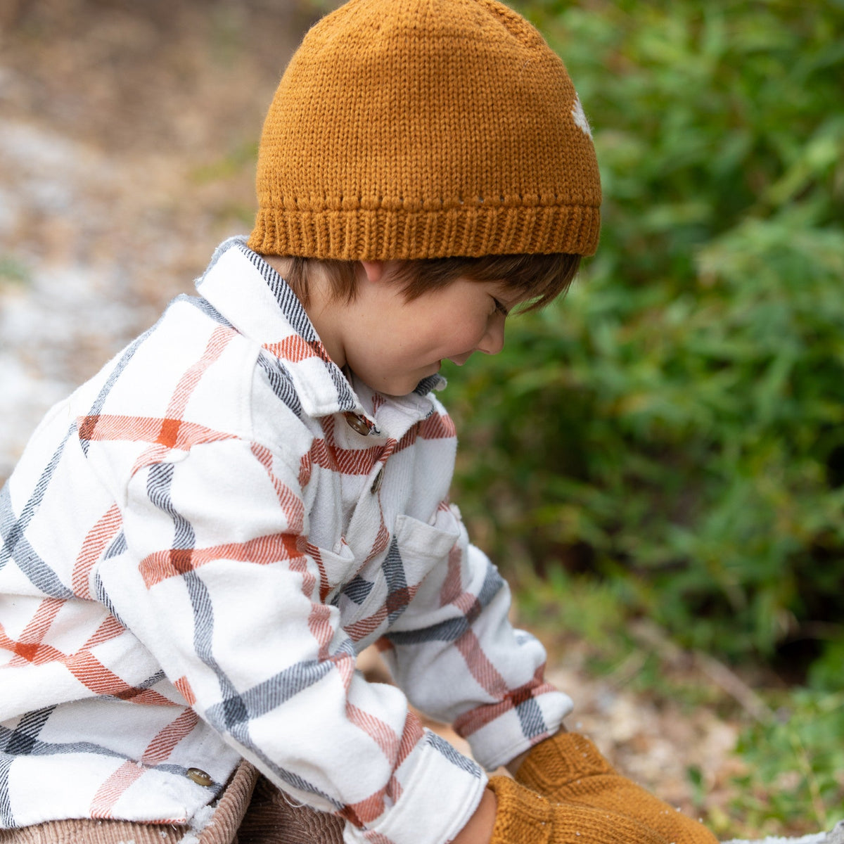 Fleece-Lined Knit Hat & Mittens Set | Ages 4–6