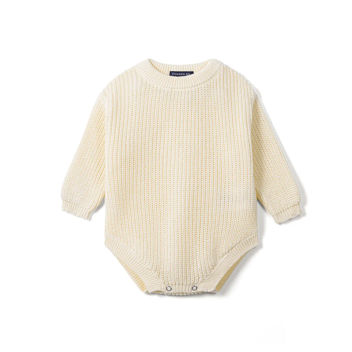 Chunky Knit Romper in Cream