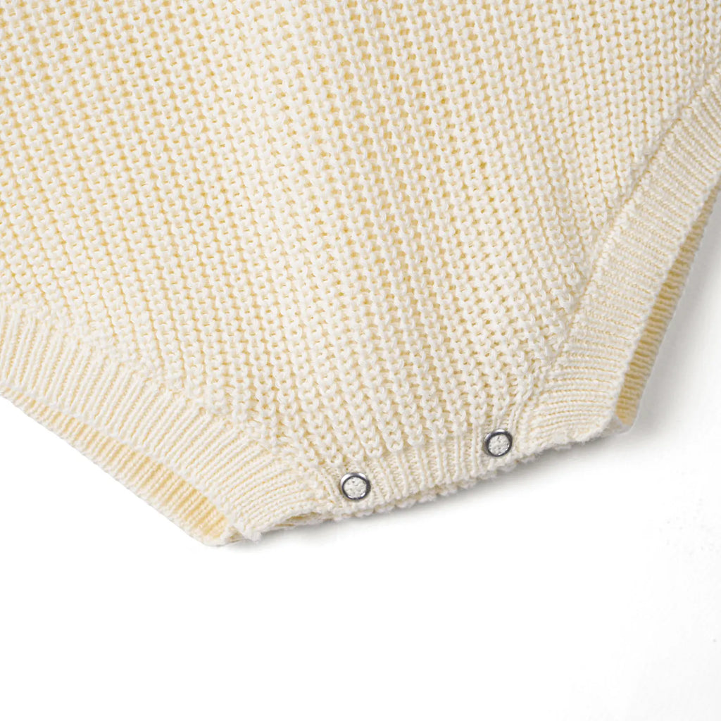 Chunky Knit Romper in Cream