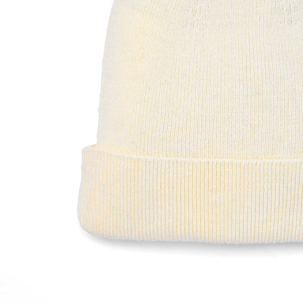 Chunky Knit Pom Beanie in Cream