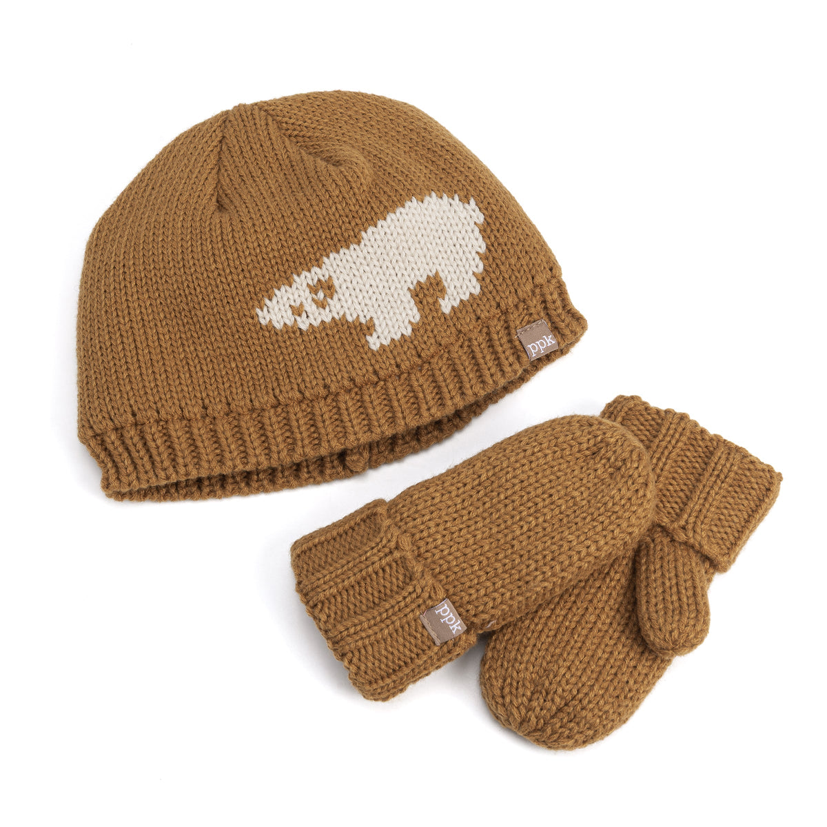 Fleece-Lined Knit Hat & Mittens Set | Ages 4–6