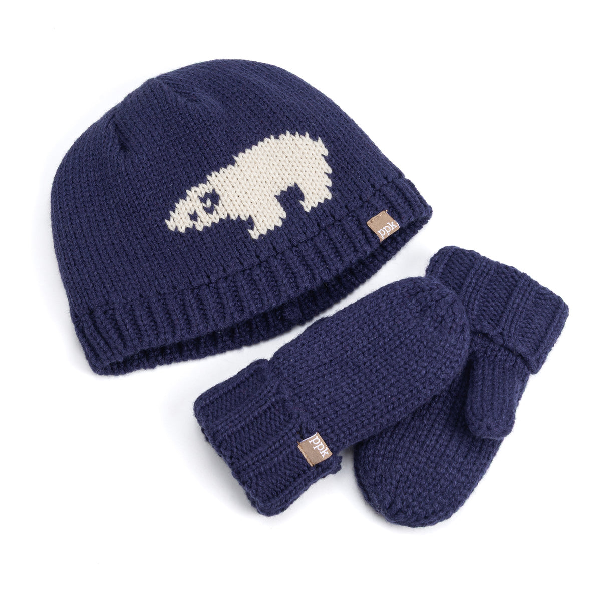 Fleece-Lined Knit Hat & Mittens Set | Ages 4–6