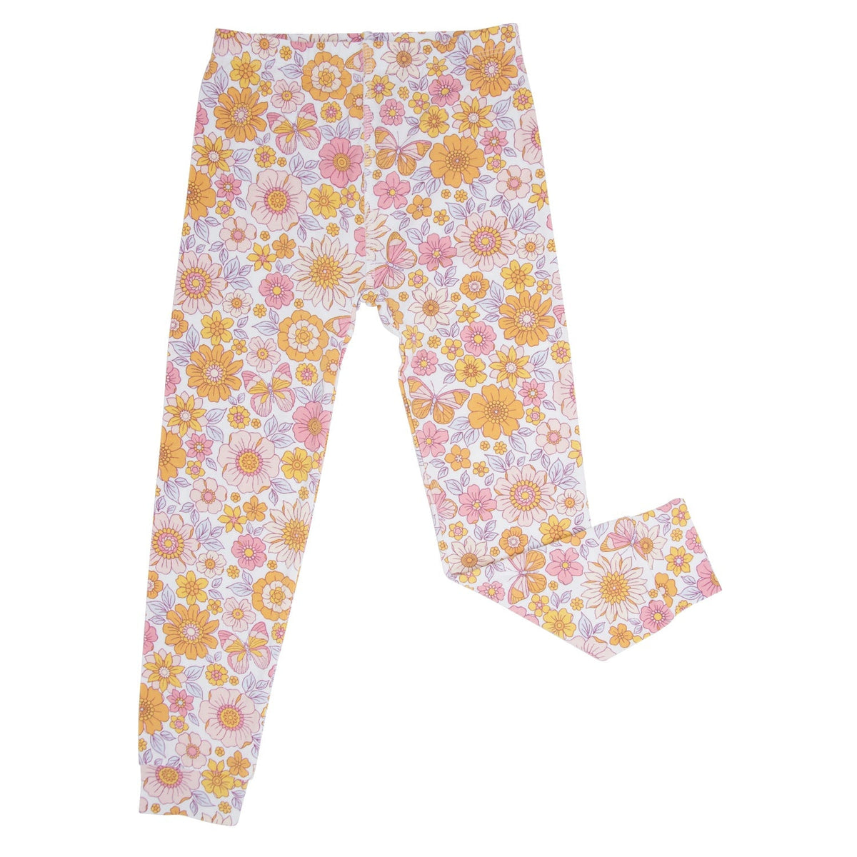 Retro Flowers Big Kid Pajama Set