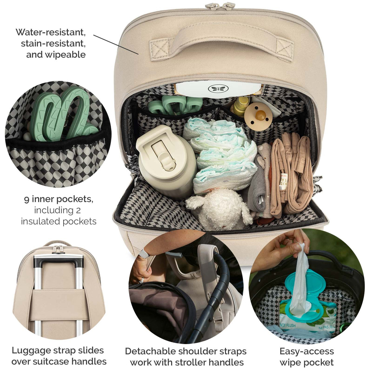 Drift Neoprene Diaper Backpack & Belt Bag