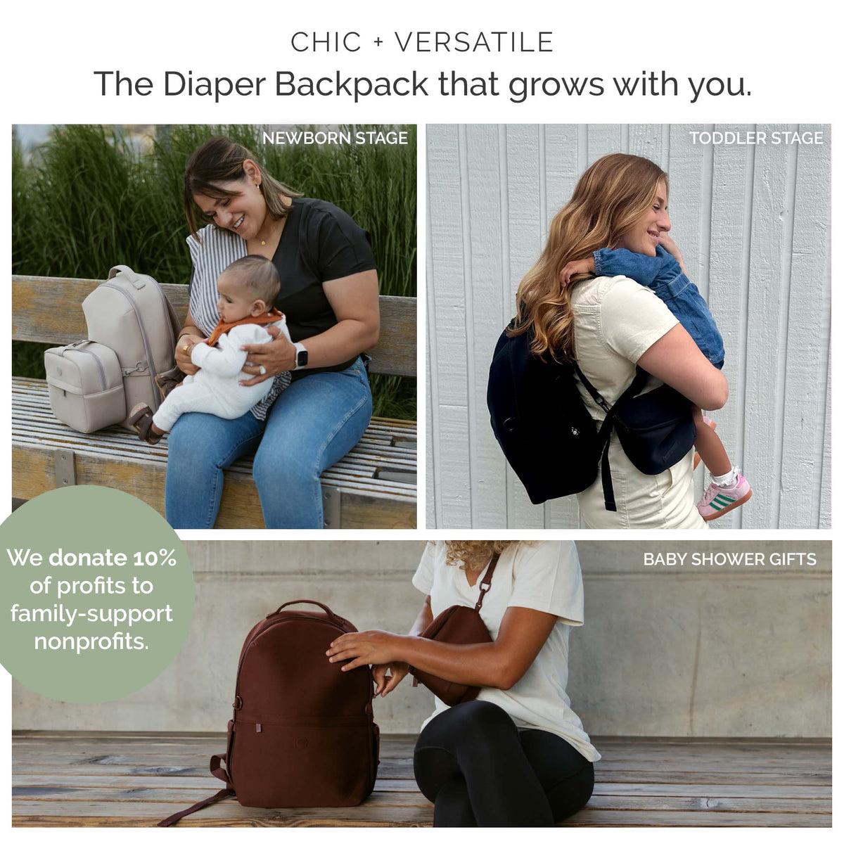 Drift Neoprene Diaper Backpack & Belt Bag