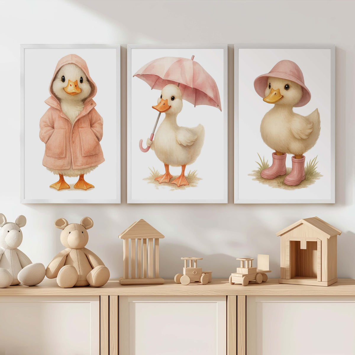 Duckling Nursery Art Trio